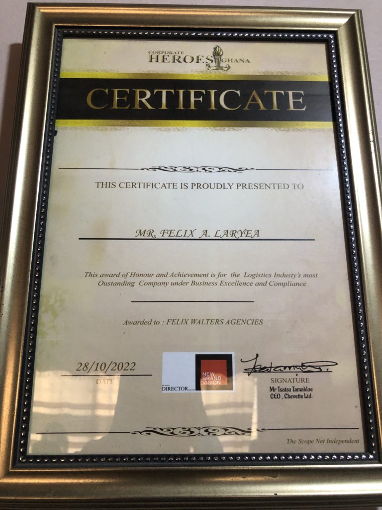 Corporate Heroes Ghana Certificate